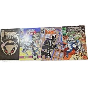 Shadow Hawk 1–4 (1992 Image) • Complete Set • Foil #1 • Glow Cover #3